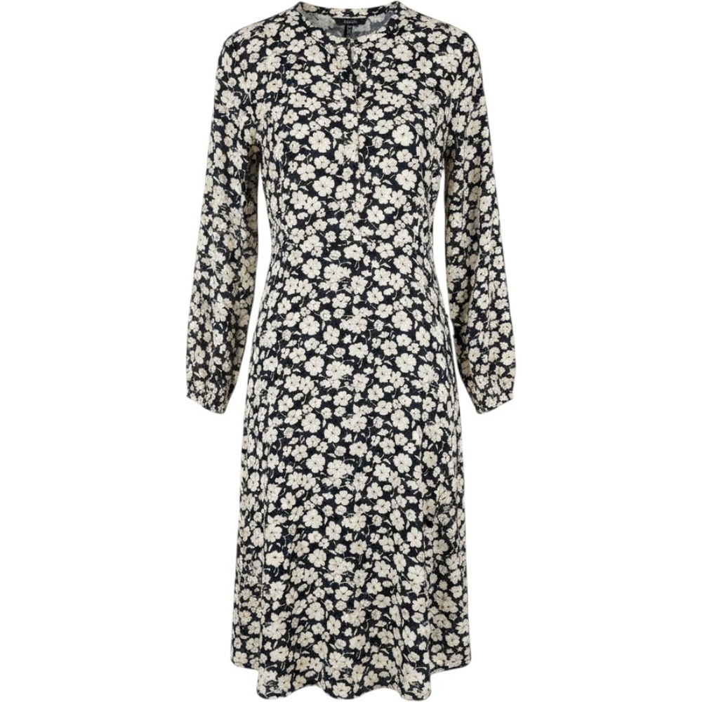 Lauren Ralph Lauren Floral Long Sleeve Dress Navy‎ Women 4 Professional Casual